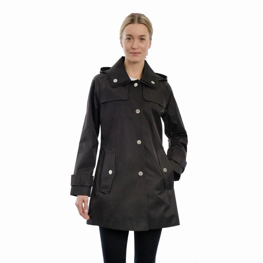 Clothing * | Women'S London Fog Hooded Topper Jacket