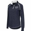 Clothing * | Women'S Colosseum Navy Penn State Nittany Lions Bikram 1/4 Zip Long Sleeve Jacket