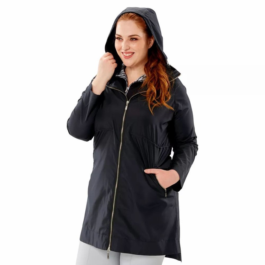 Clothing * | Plus Size Nancy Lopez Beyond Hooded Golf Jacket