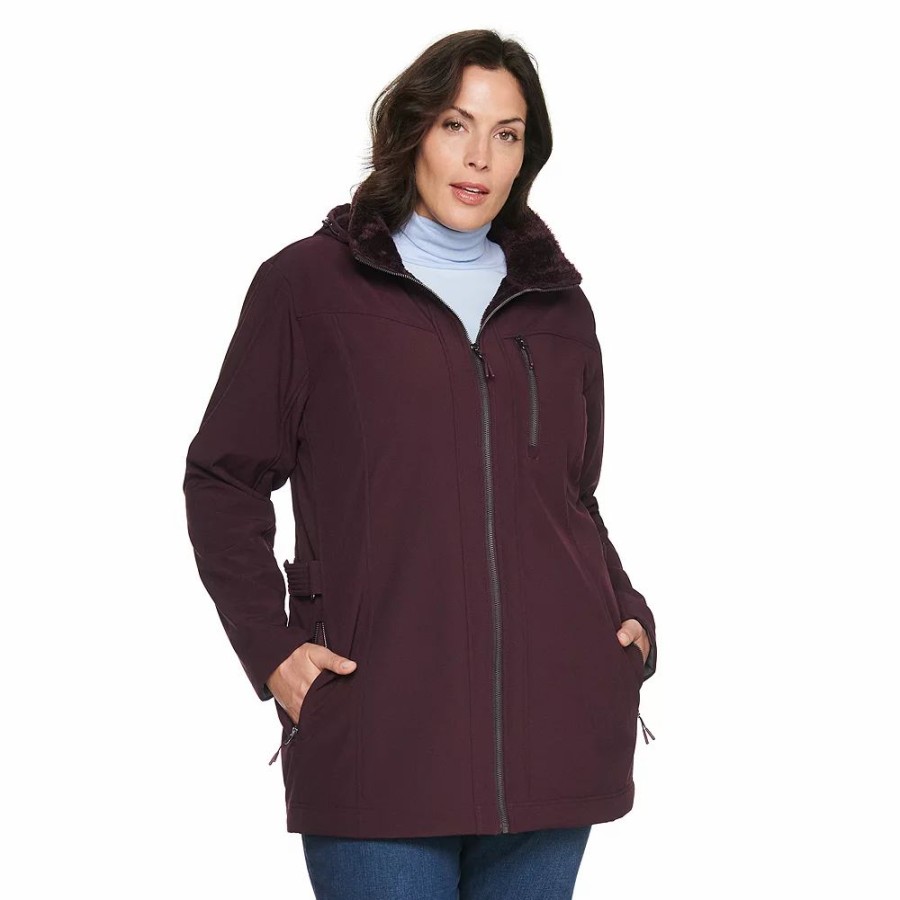 Clothing * | Plus Size Zeroxposur Chyler Plush-Lined Soft Shell Jacket