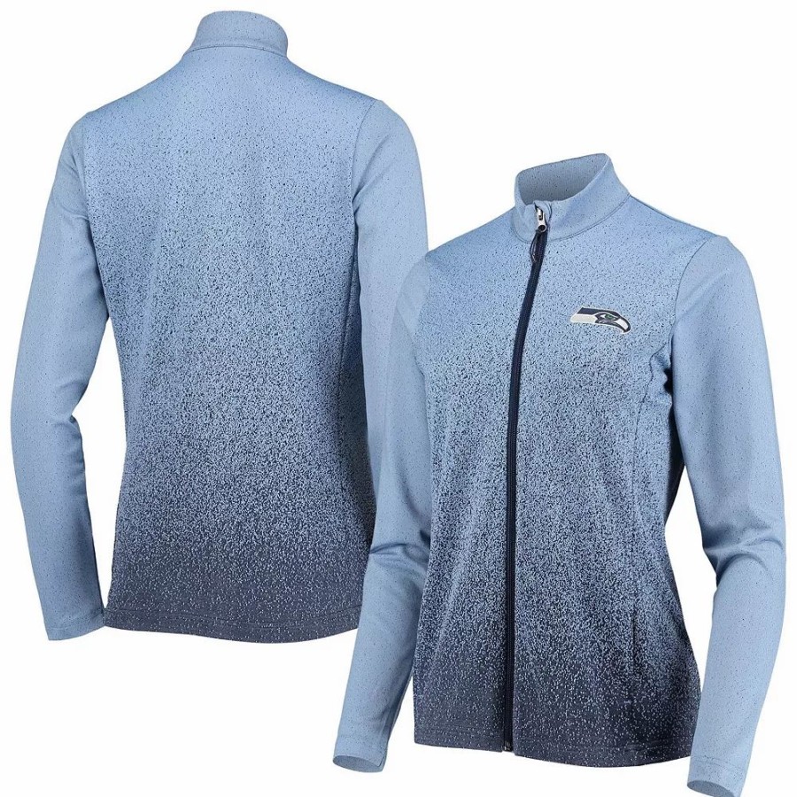 Clothing * | Women'S Antigua Royal/College Navy Seattle Seahawks Guide Full-Zip Jacket