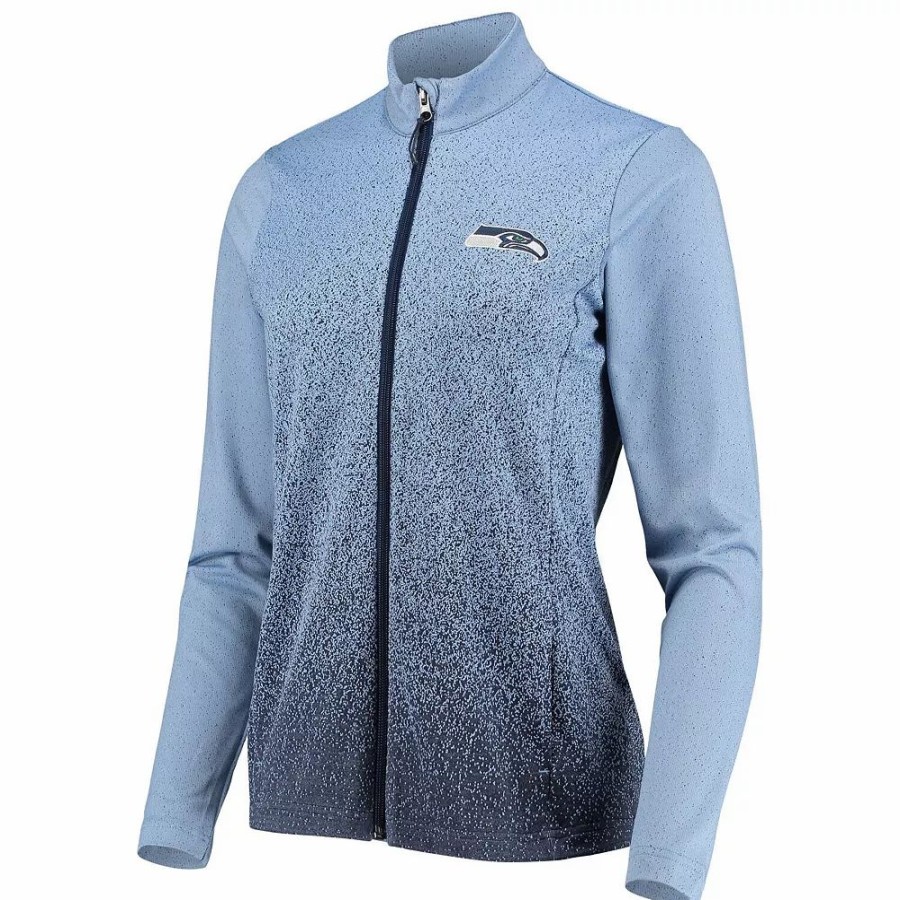 Clothing * | Women'S Antigua Royal/College Navy Seattle Seahawks Guide Full-Zip Jacket