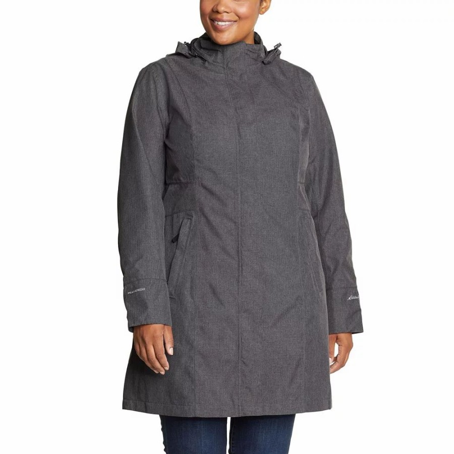 Clothing * | Plus Size Eddie Bauer Girl On The Go Trench Coat