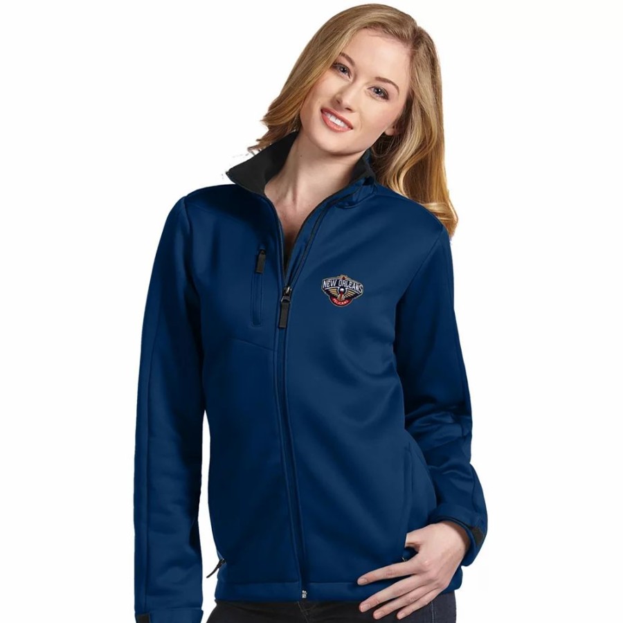 Clothing * | Women'S Antigua New Orleans Pelicans Traverse Jacket