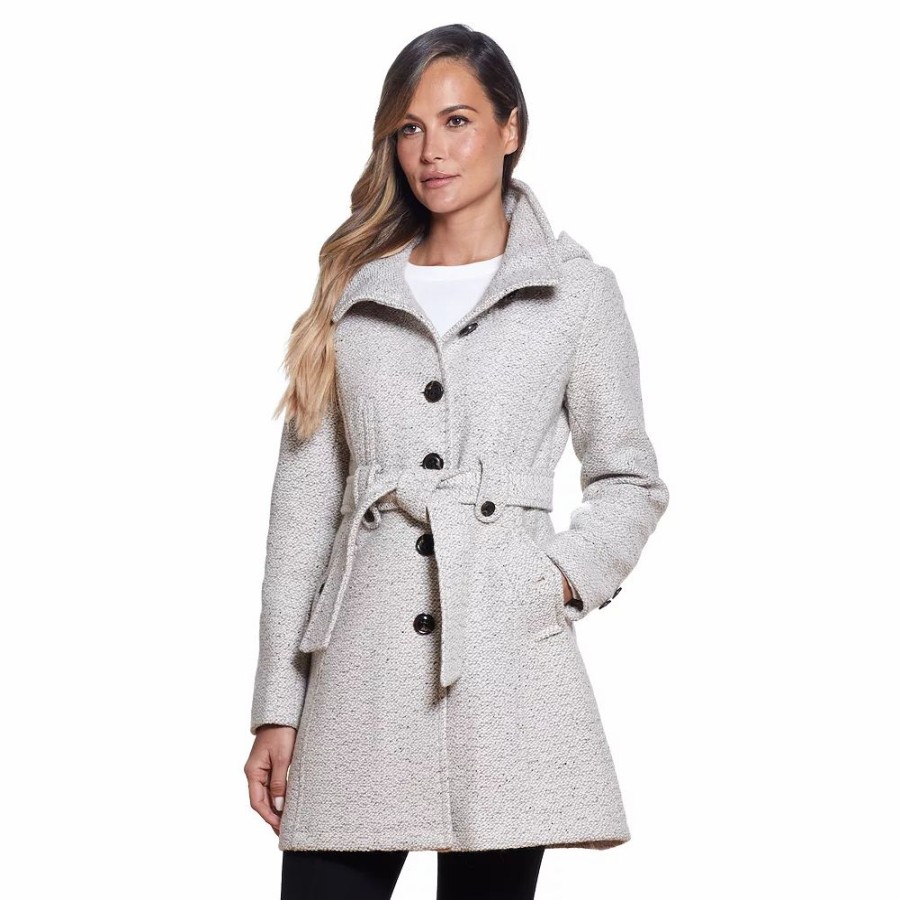 Clothing * | Women'S Gallery Hooded Wool-Blend Walker Coat