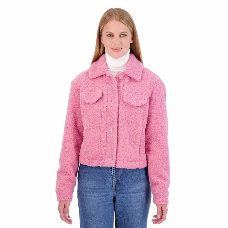 Clothing * | Juniors' Sebby Teddy Sherpa Crop Jacket