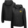 Clothing * | Women'S Colosseum Black Iowa Hawkeyes Arianna Full-Zip Puffer Jacket