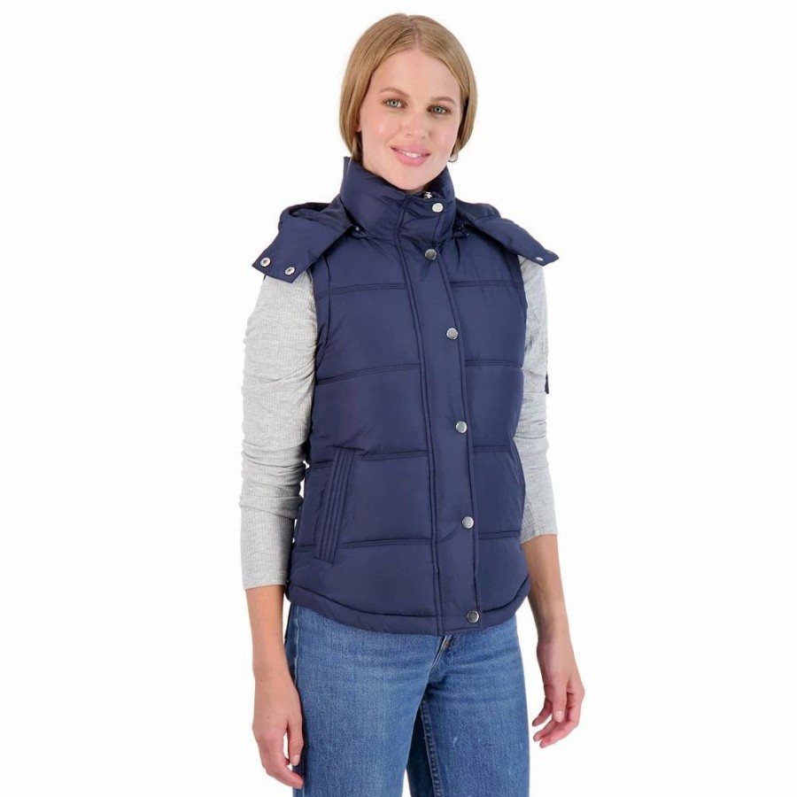 Clothing * | Juniors' Sebby Hooded Water-Resistant Puffer Vest