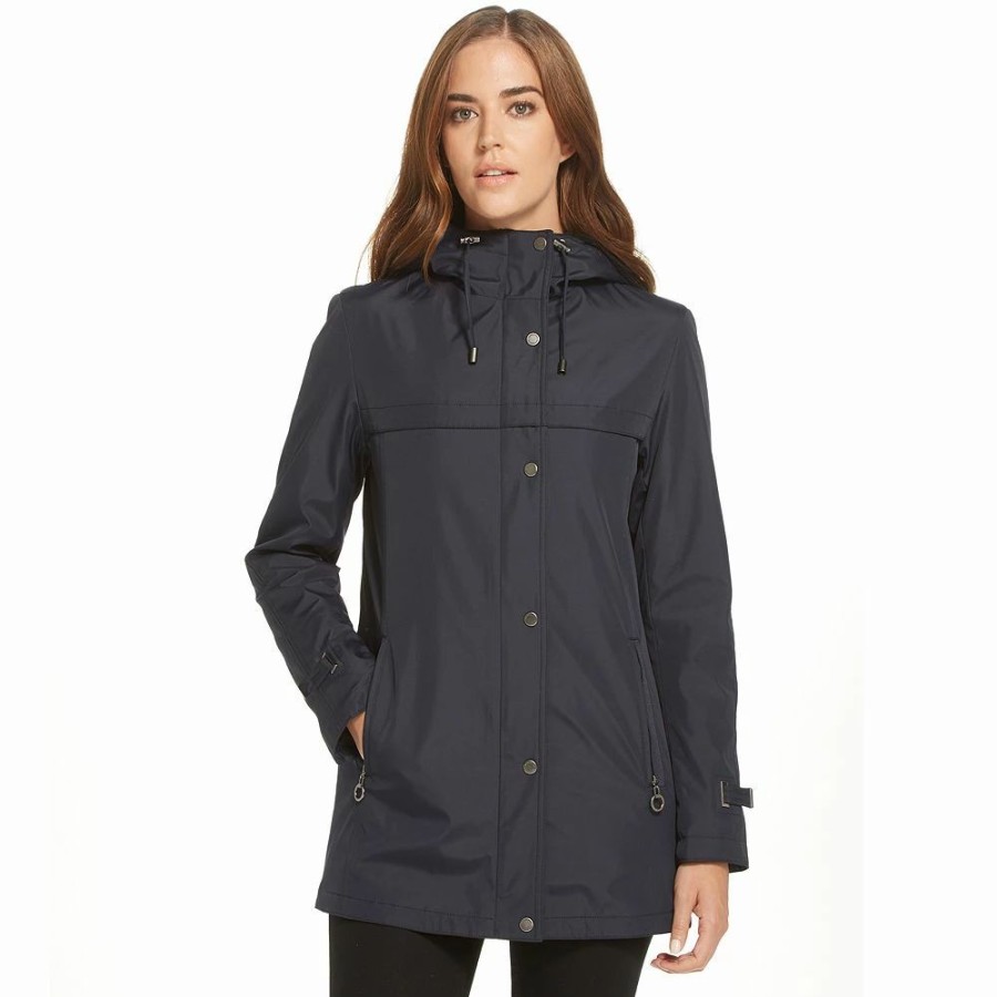 Clothing * | Women'S Weathercast Hooded Midweight Bonded A-Line Jacket