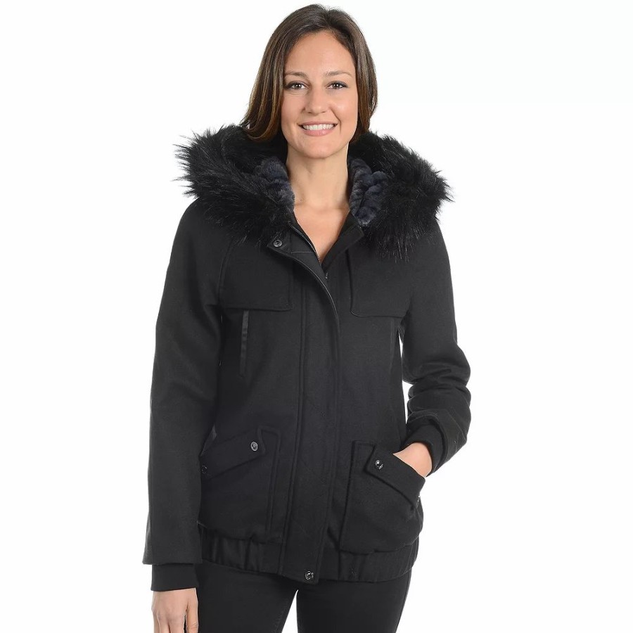 Clothing * | Women'S Fleet Street Hooded Wool Blend Jacket