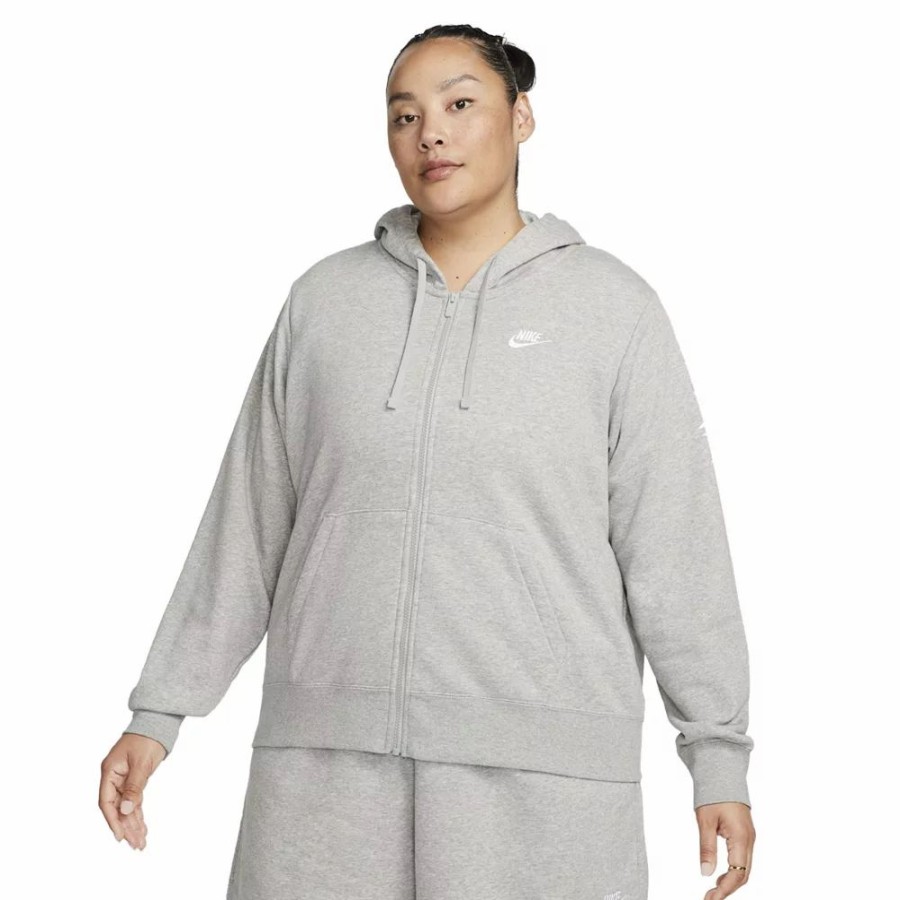 Clothing * | Plus Size Nike Sportswear Club Fleece Full-Zip Hoodie