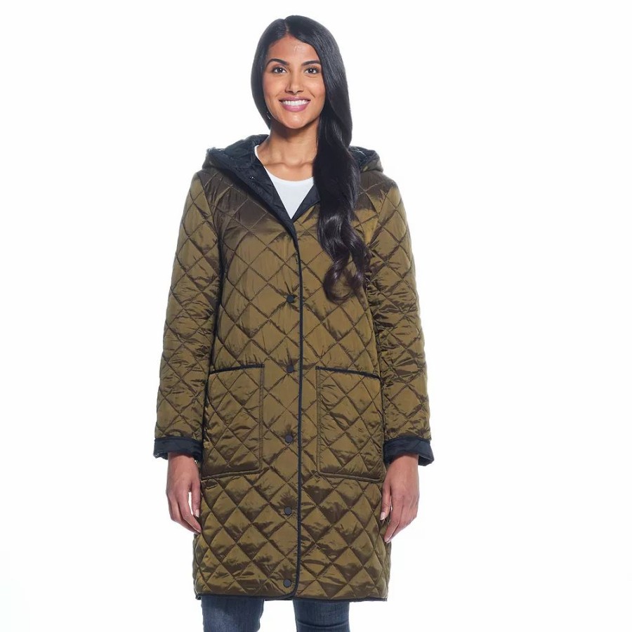 Clothing * | Women'S Weathercast Quilted Reversible Duffle Jacket