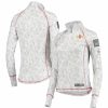 Clothing * | Women'S Colosseum White Iowa State Cyclones Oht Military Appreciation Officer Arctic Camo 1/4-Zip Jacket