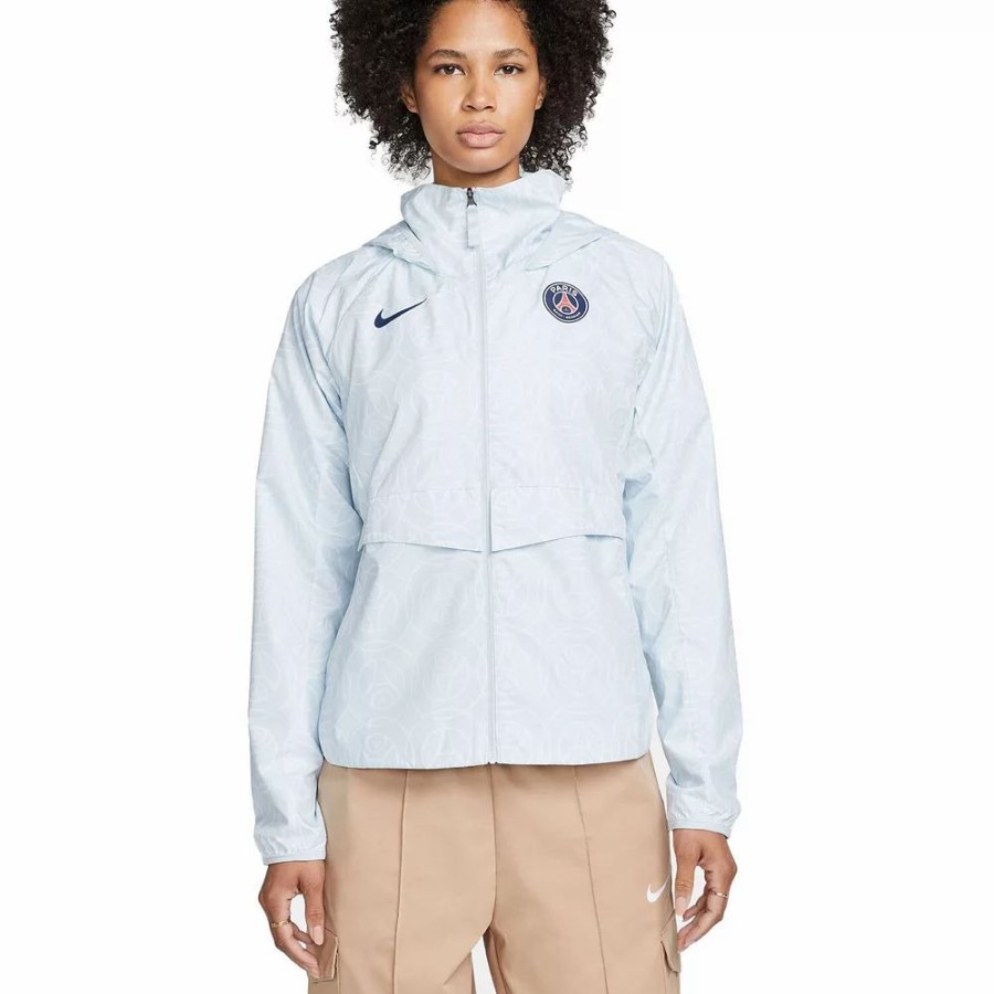 Clothing * | Women'S Nike Gray Paris Saint-Germain Awf Raglan Full-Zip Jacket