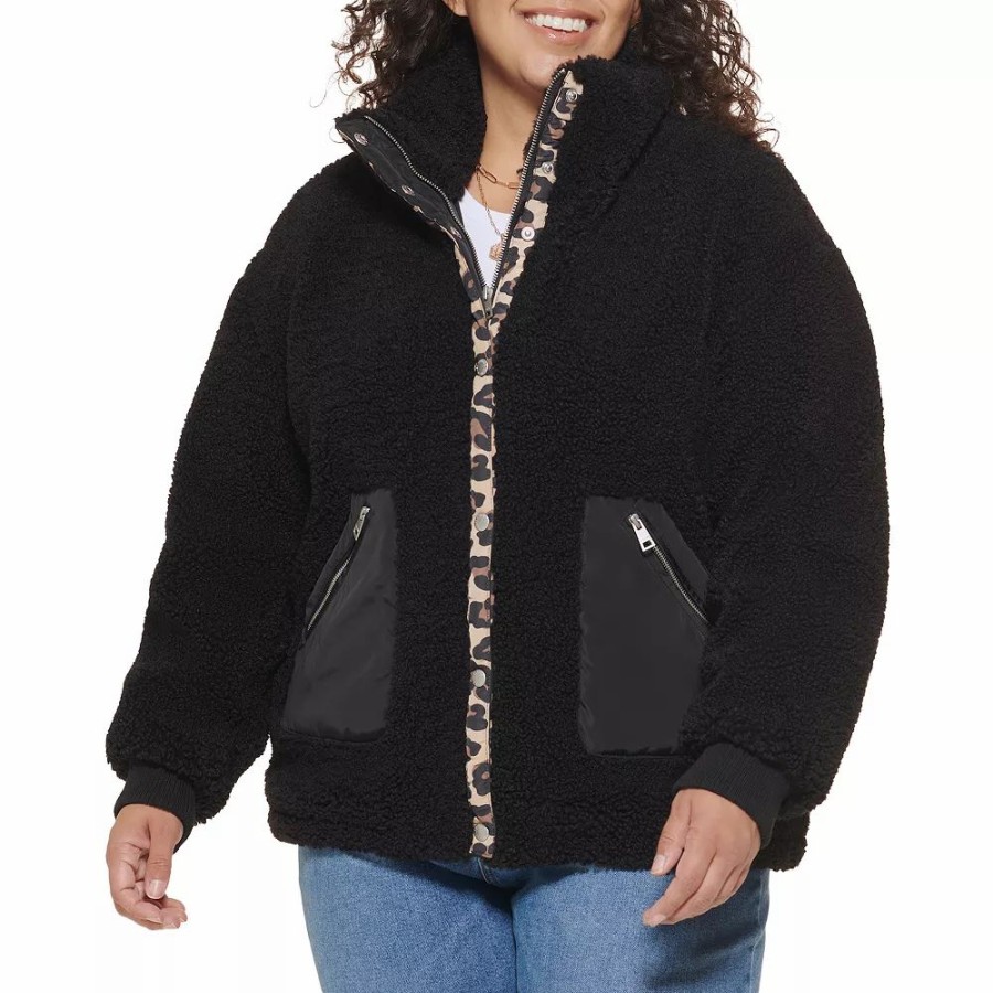 Clothing * | Plus Size Levi'S Cozy Teddy Sherpa Jacket