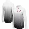 Clothing * | Women'S Colosseum Black Alabama Crimson Tide Magic Ombre Quarter-Zip Raglan Jacket