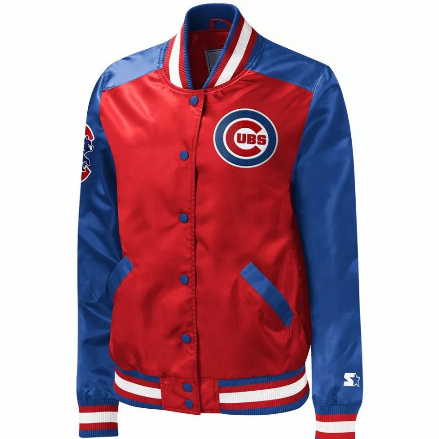 Clothing * | Women'S Starter Red Chicago Cubs The Legend Full-Snap Jacket