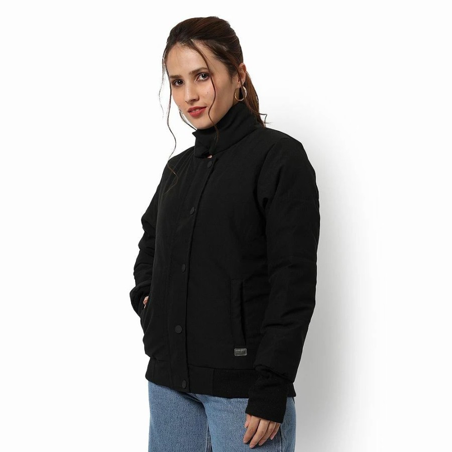 Clothing * | Campus Sutra Women Regular Fit Zipper Jacket