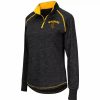 Clothing * | Women'S Colosseum Black Wyoming Cowboys Bikram 1/4 Zip Long Sleeve Jacket