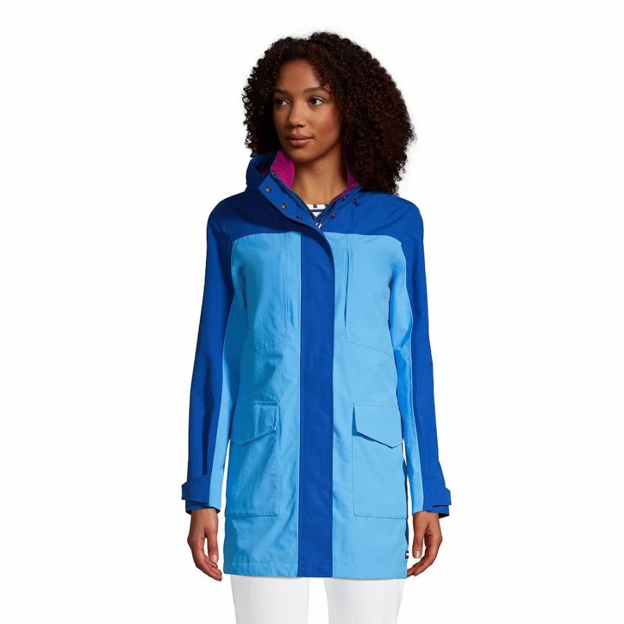 Clothing * | Women'S Lands' End Classic Squall Hooded Raincoat