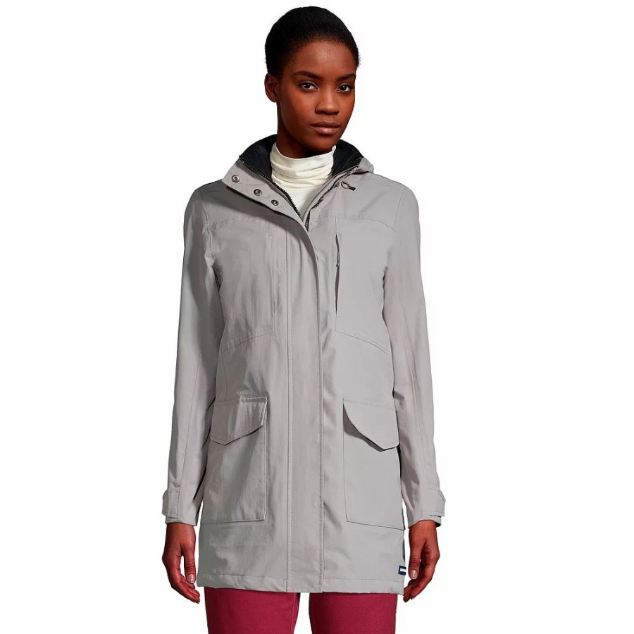 Clothing * | Women'S Lands' End Classic Squall Hooded Raincoat