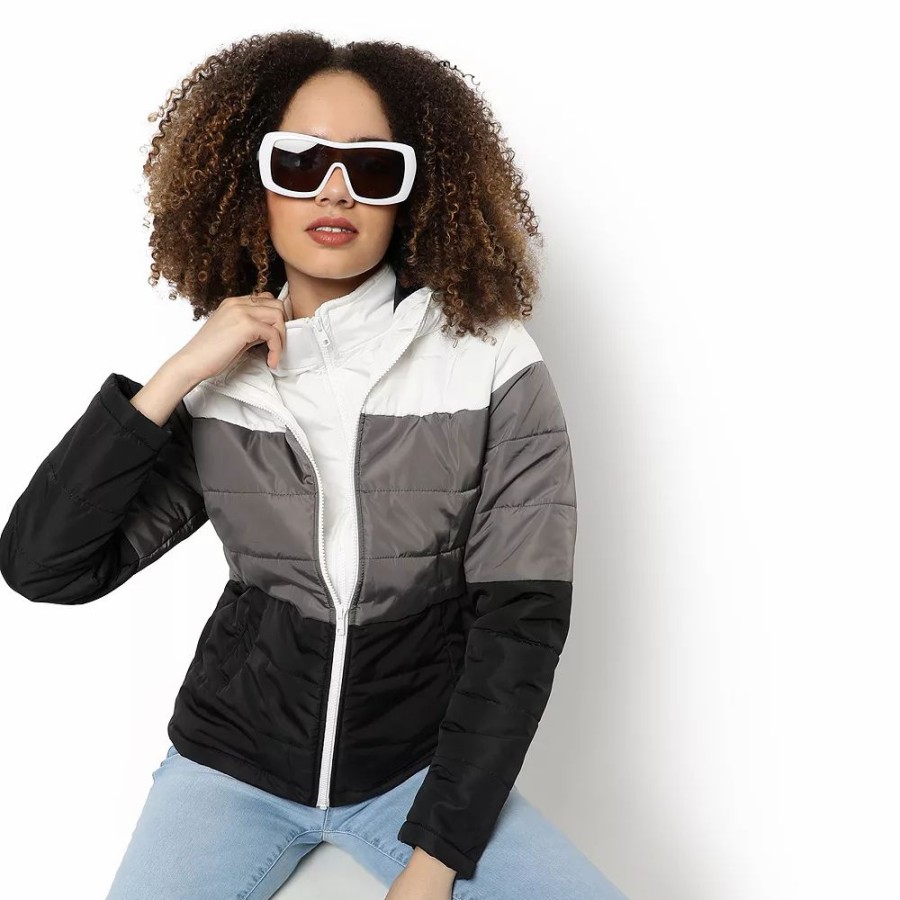 Clothing * | Campus Sutra Women Regular Fit Zipper Jacket