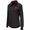 Clothing * | Women'S Colosseum Black Minnesota Golden Gophers Bikram 1/4 Zip Long Sleeve Jacket