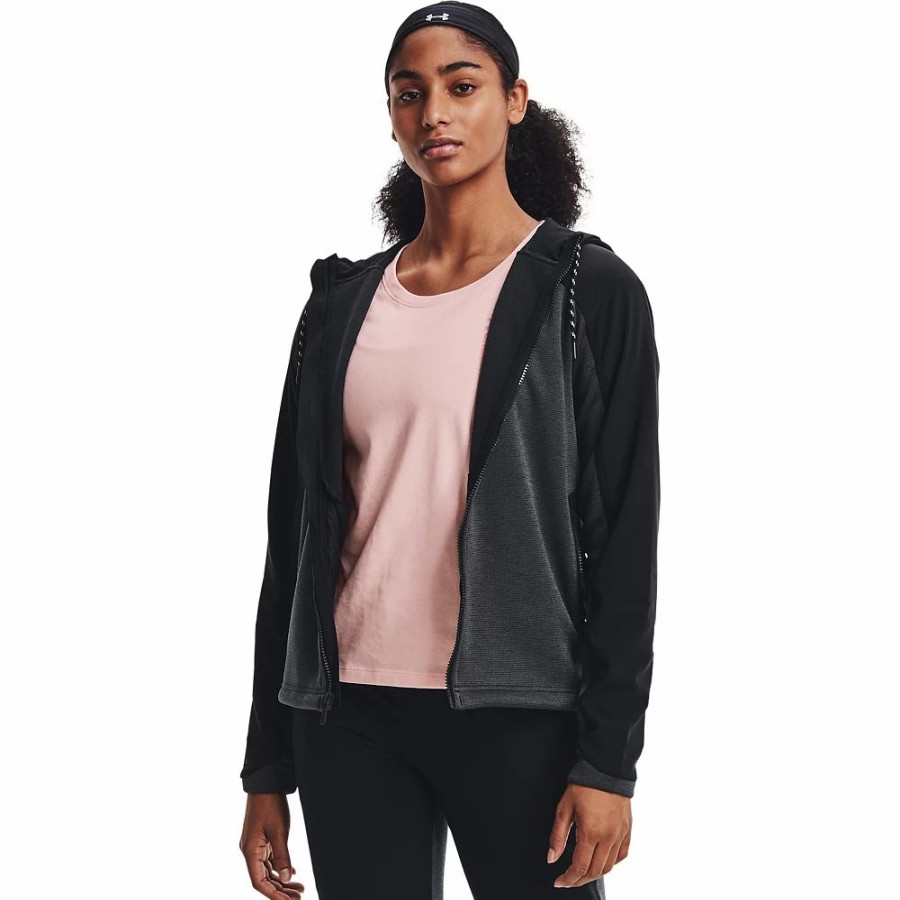 Clothing * | Women'S Under Armour Essential Hooded Water-Resistant Sweater Jacket