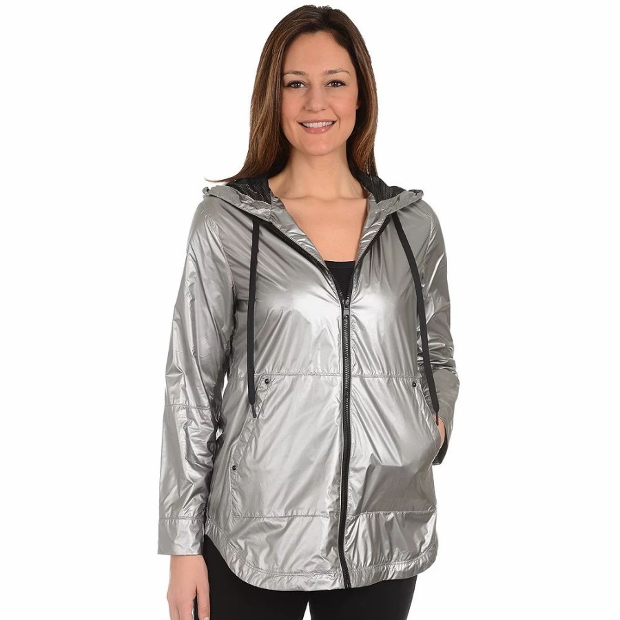 Clothing * | Women'S Fleet Street Hooded Metallic Jacket