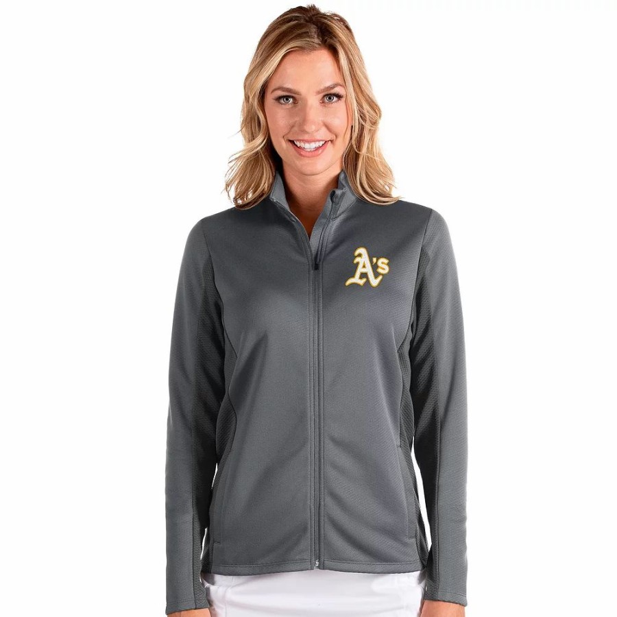 Clothing * | Women'S Oakland Athletics Passage Full Zip Jacket