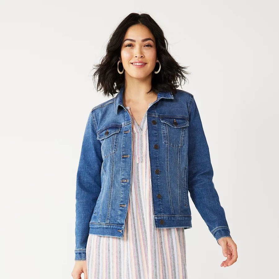 Clothing * | Petite Sonoma Goods For Life Jean Jacket