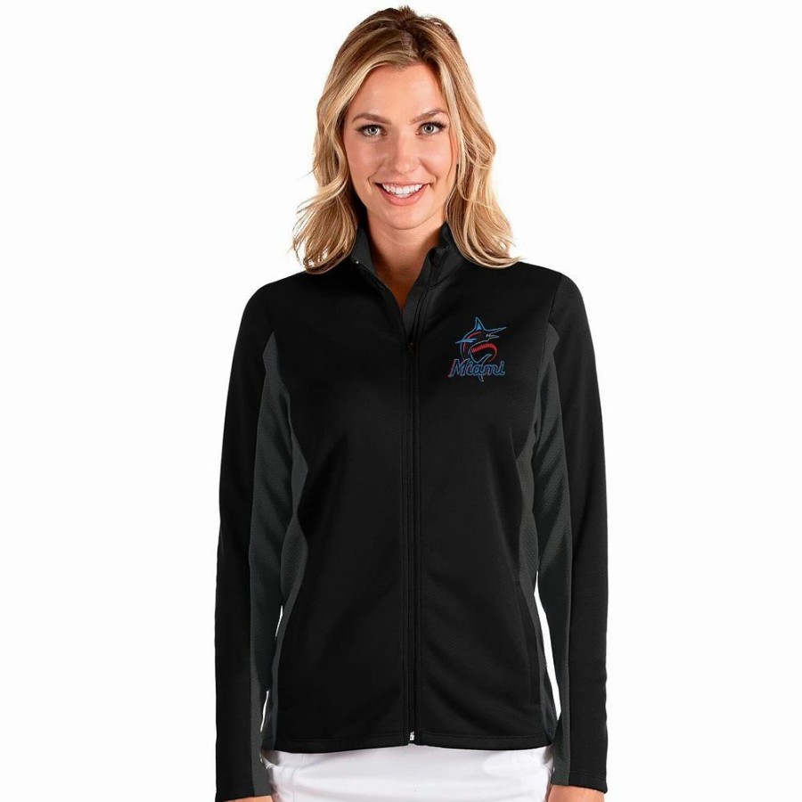 Clothing * | Women'S Miami Marlins Passage Full Zip Jacket