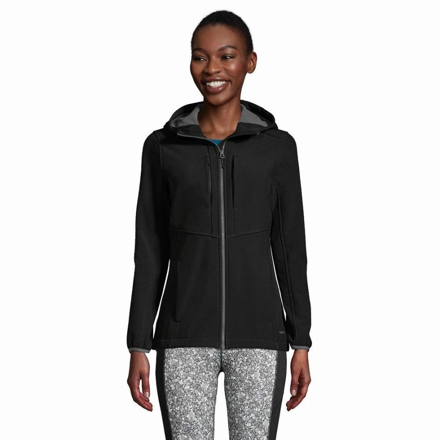 Clothing * | Women'S Lands' End Fleece Stretch Softshell Jacket