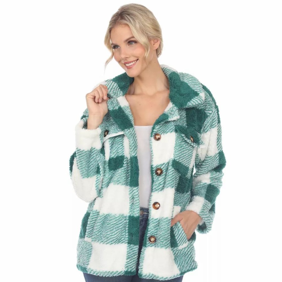 Clothing * | Women'S White Mark Plaid Shacket