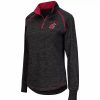 Clothing * | Women'S Colosseum Black Washington State Cougars Bikram 1/4 Zip Long Sleeve Jacket