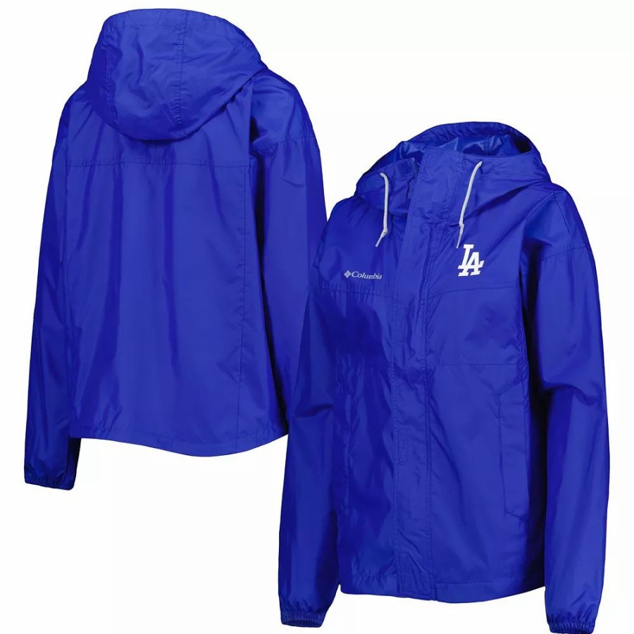 Clothing * | Women'S Columbia Royal Los Angeles Dodgers Flash Challenger Windbreaker Jacket