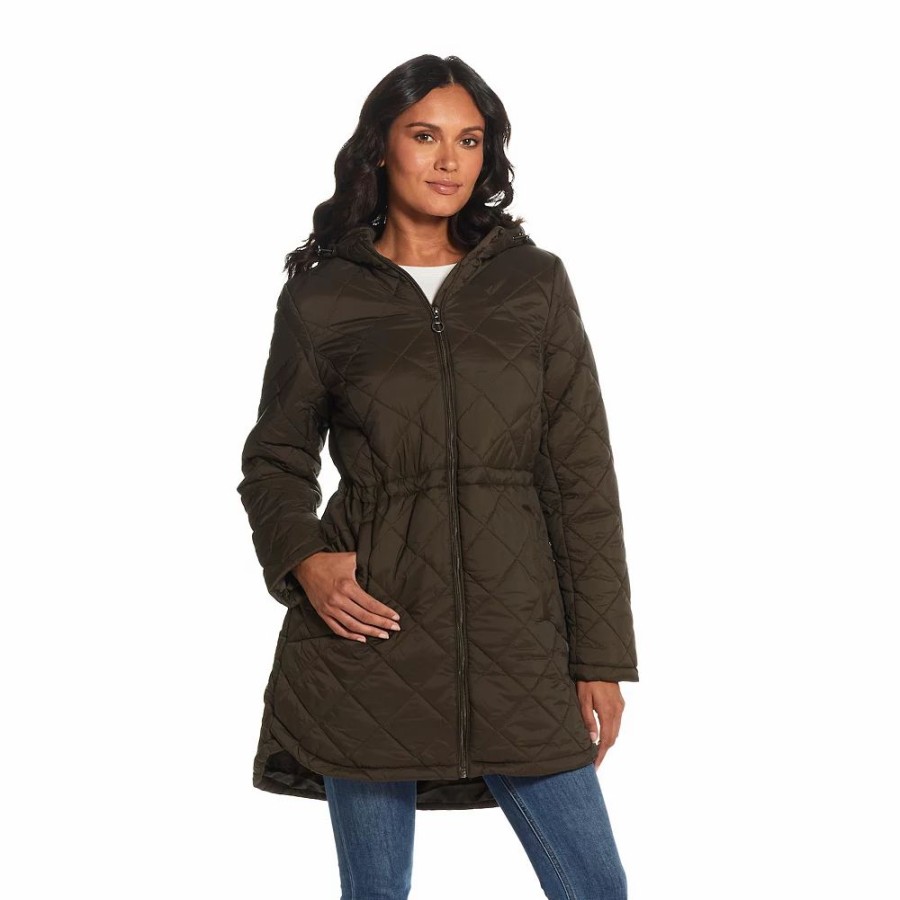 Clothing * | Women'S Weathercast Hood Quilted Anorak Jacket