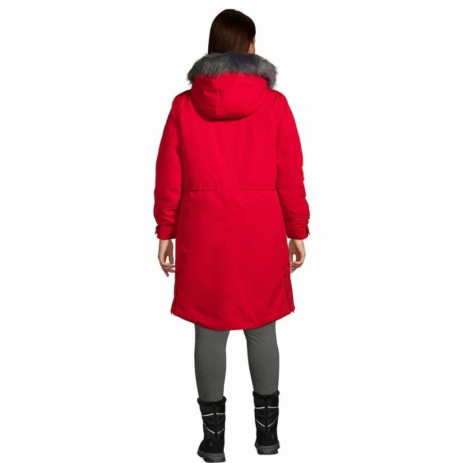 Clothing * | Plus Size Lands' End Expedition Down Waterproof Winter Parka Black