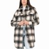 Clothing * | Women'S Coffee Shop Plaid Faux Wool Shacket