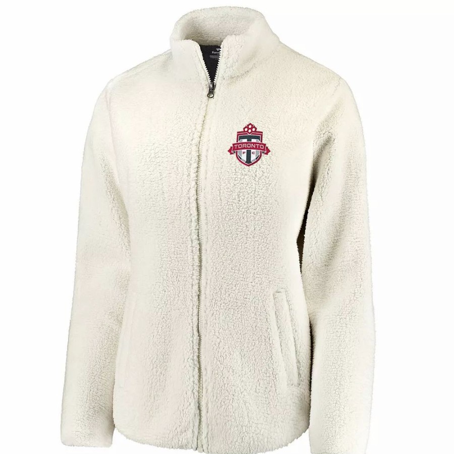 Clothing * | Women'S Fanatics Branded Cream Toronto Fc Sherpa Full-Zip Jacket