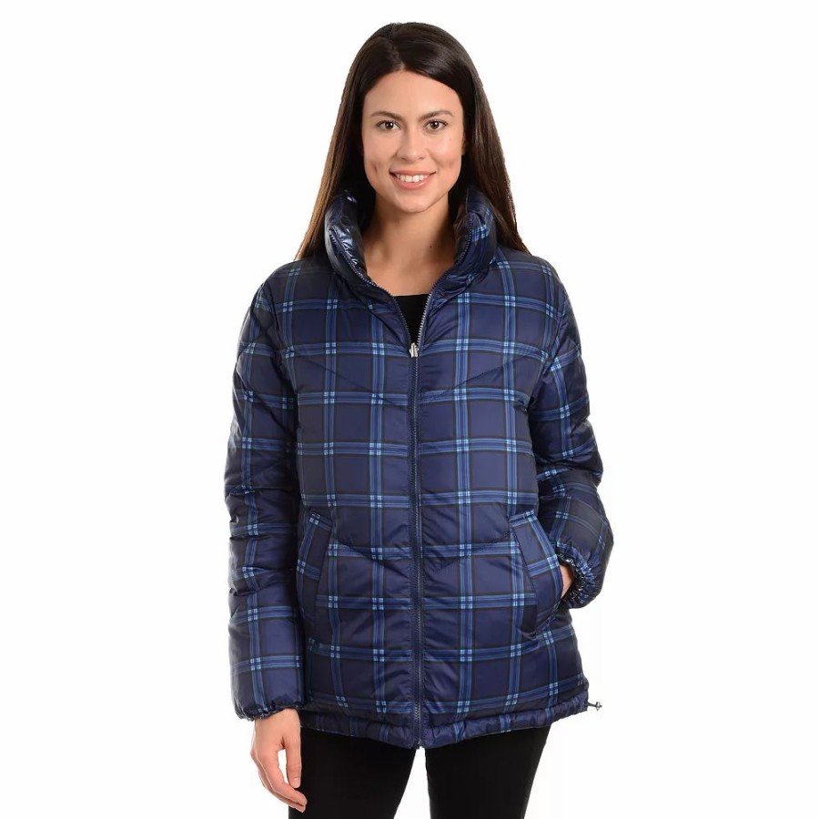 Clothing * | Women'S Fleet Street Plaid Puffer Coat