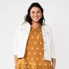 Clothing * | Plus Size Sonoma Goods For Life Premium Denim Jacket