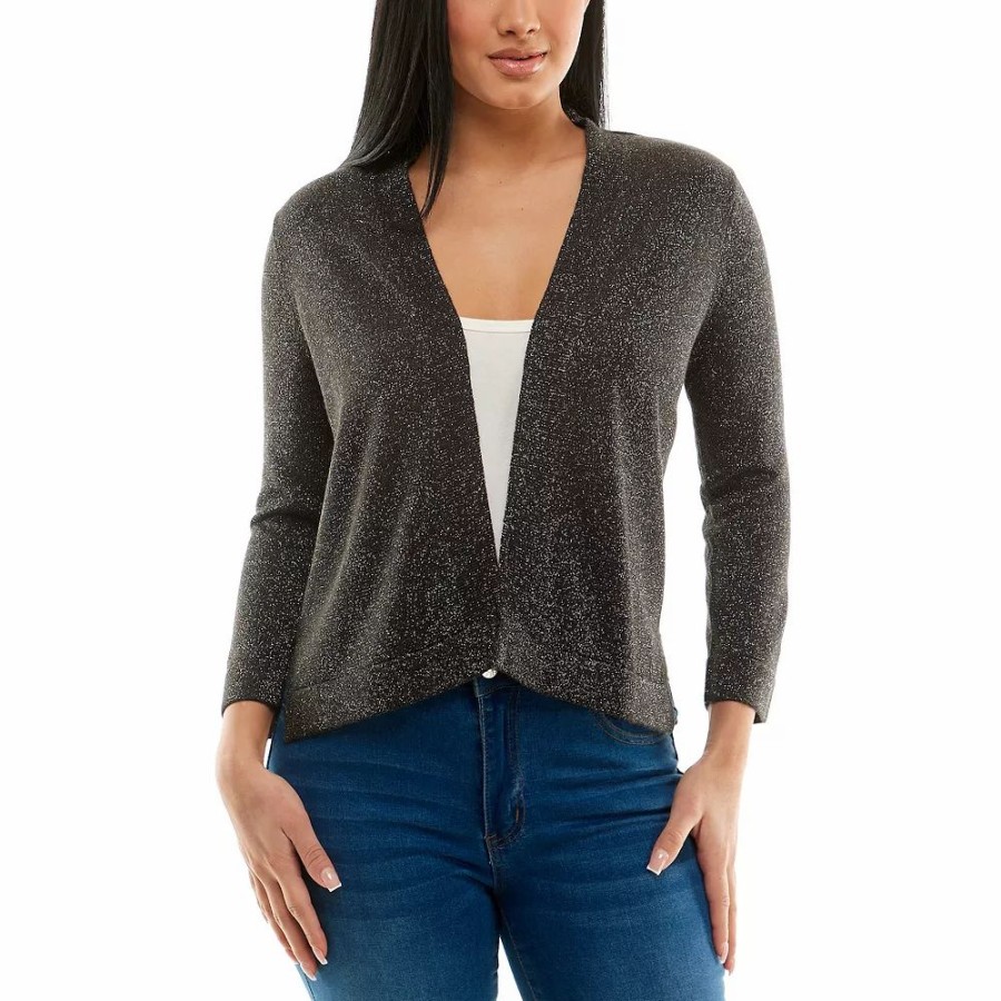 Clothing * | Women'S Nina Leonard Ribbed Bolero