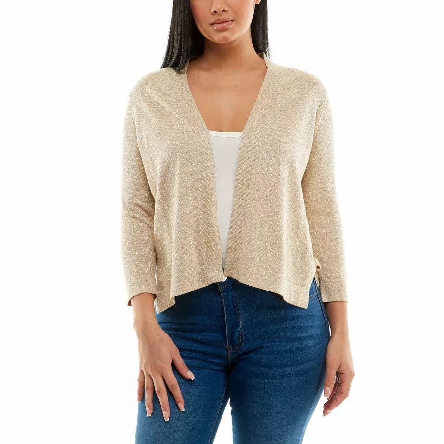 Clothing * | Women'S Nina Leonard Ribbed Bolero