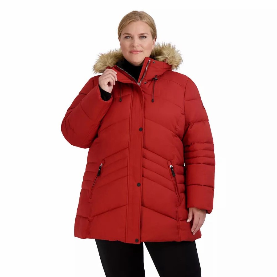 Clothing * | Plus Size Zeroxposur Tessa Faux-Fur Hood Quilted Parka Coat