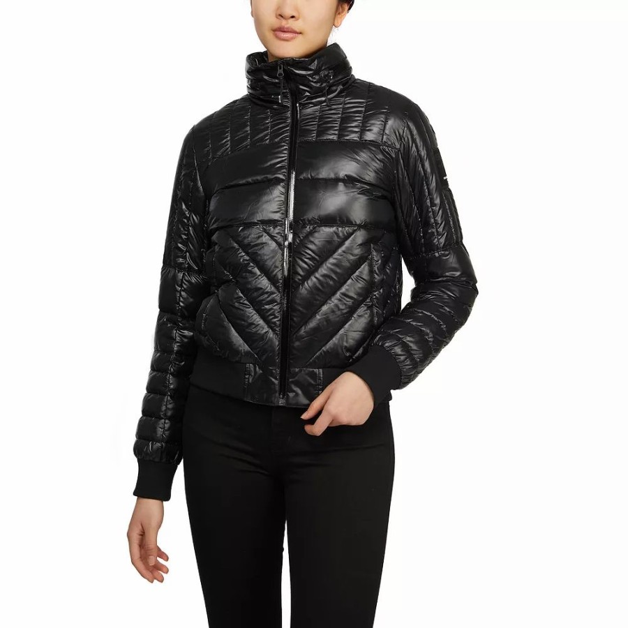 Clothing * | Women'S Kendall & Kylie Down Bomber Jacket