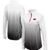 Clothing * | Women'S Colosseum Black Arkansas Razorbacks Magic Ombre Quarter-Zip Raglan Jacket