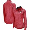 Clothing * | Women'S Colosseum Scarlet Nebraska Huskers Bikram Quarter-Zip Pullover Jacket