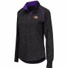 Clothing * | Women'S Colosseum Black Lsu Tigers Bikram 1/4 Zip Long Sleeve Jacket