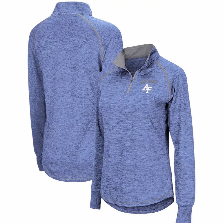 Clothing * | Women'S Colosseum Royal Air Force Falcons Bikram Quarter-Zip Pullover Jacket